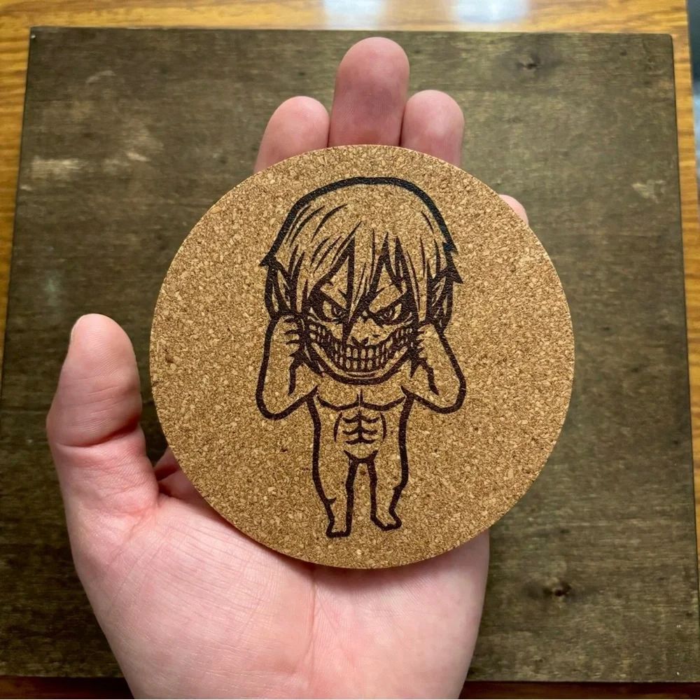 Attack On Titan Eren Yeager Attack Titan Chibi Style Coaster